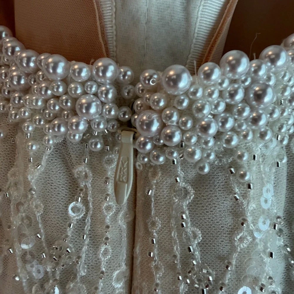 Watters Fancy Beaded Sequin Mini Dress - Picture 7 of 12